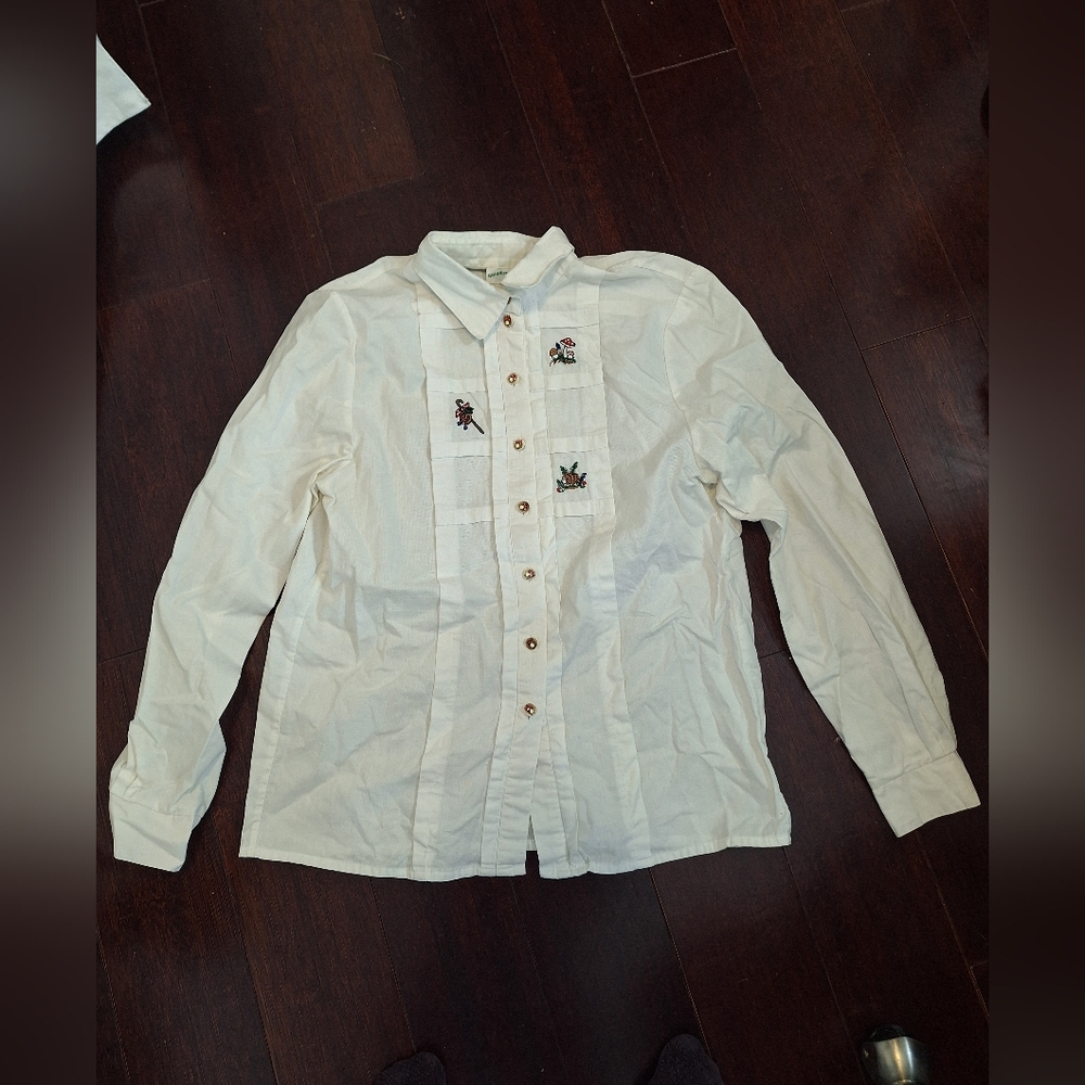 Womens Vintage Country Line Button Front Top Size 38.